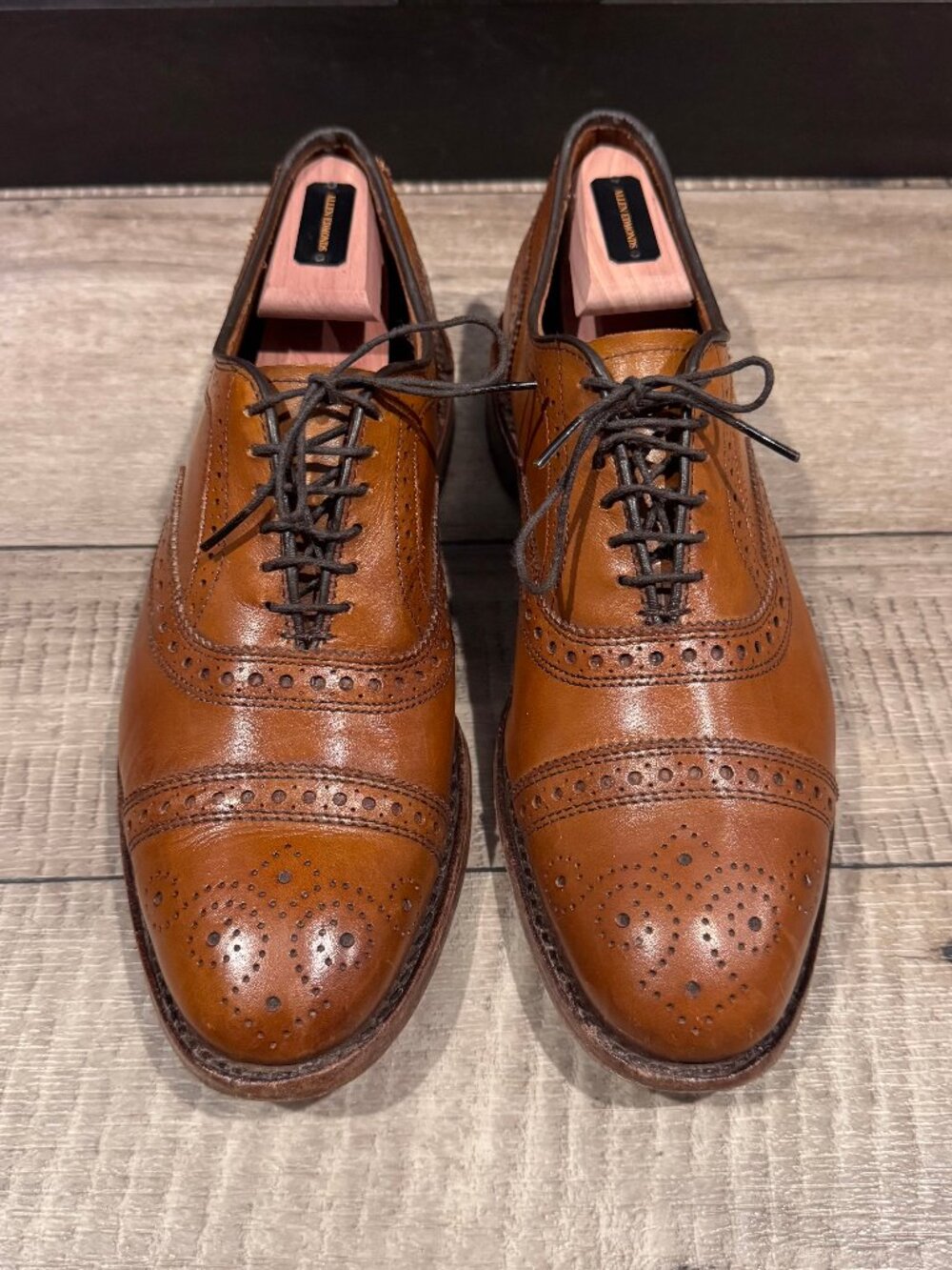 Allen Edmonds Strand Oxford Brown Walnut sz 7.5 Mens